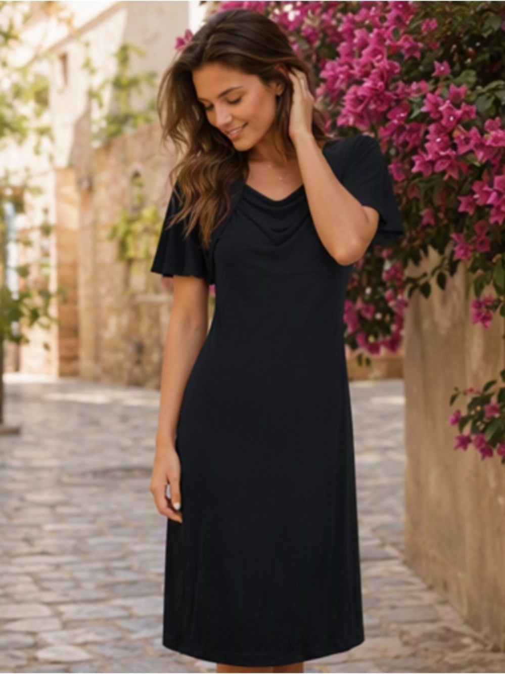 🌷 Marks & Spencer 🌷 NWOT Super Soft Classy Casual Black Dress